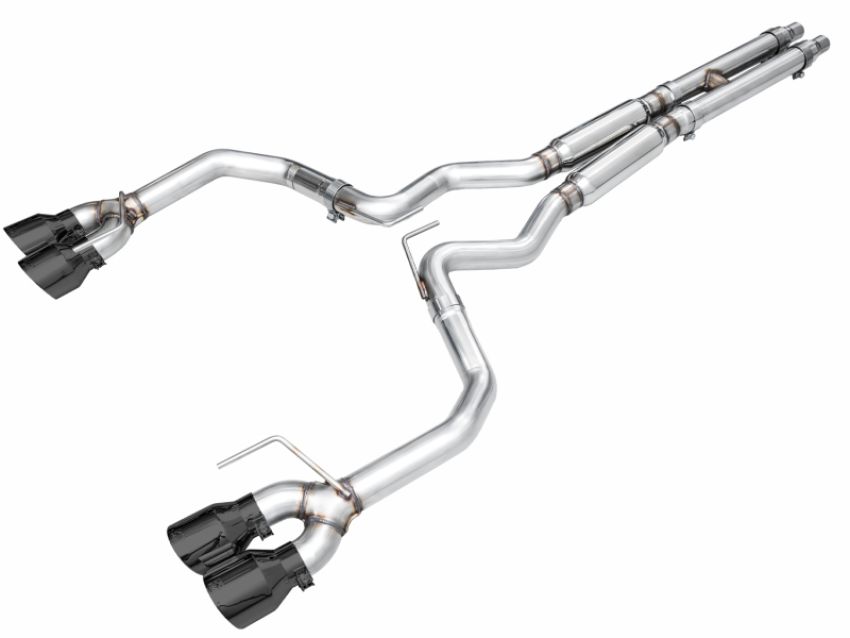AWE Tuning 3020-43650 AWE 2024 Ford Mustang GT Fastback S650 RWD Track Edition Catback Exhaust w/ Quad Diamond Black Tips