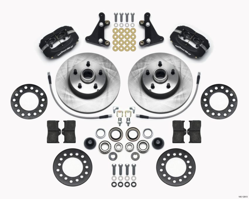 Wilwood 140-12913 Forged Dynalite Front Kit 11.28in 1 PC Rotor&Hub Ford 1949-1953