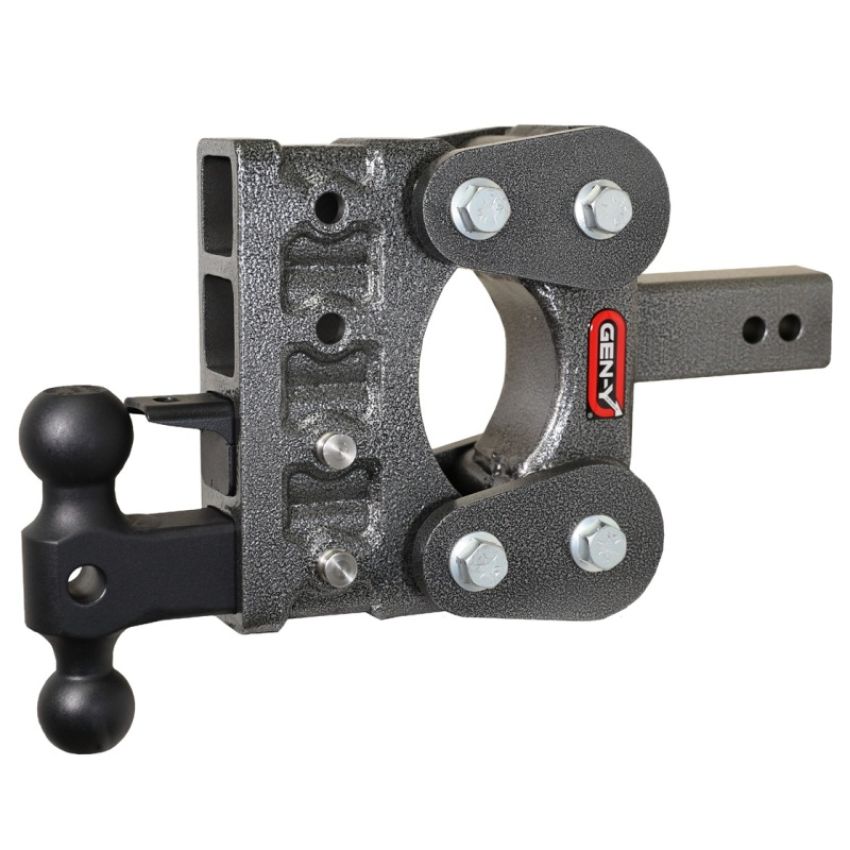 GEN-Y Hitch GH-2324 Gen-Y The Boss Torsion-Flex 2.5in Shank 5in Drop 10K Hitch w/GH-031 Dual-Ball/GH-032 Pintle Lock