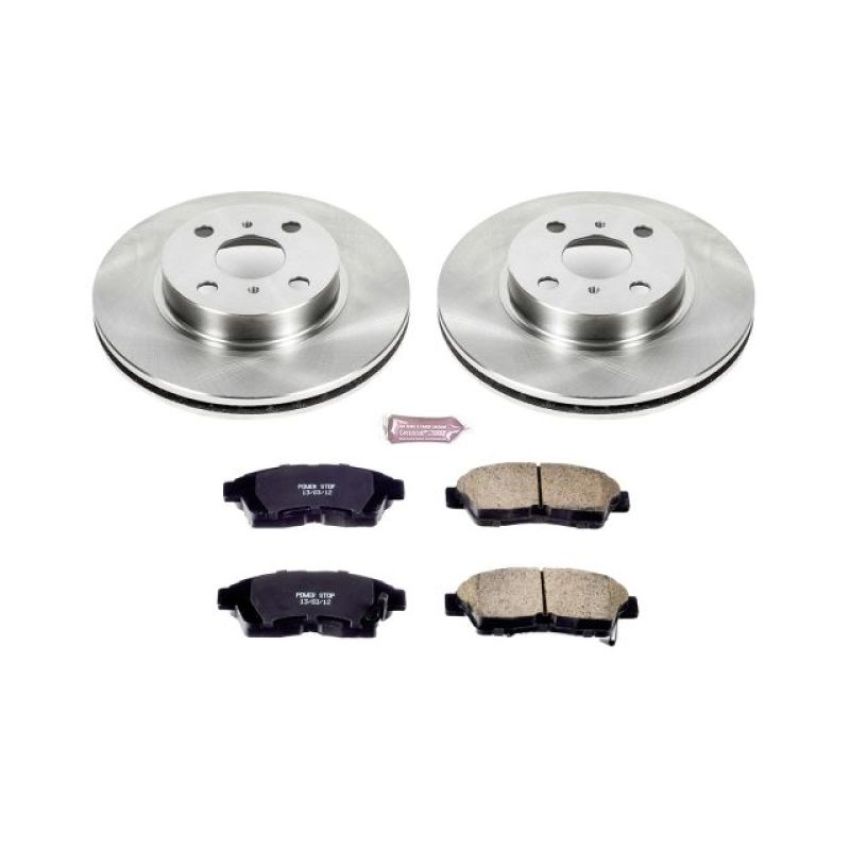 PowerStop KOE1151 OE Stock Replacement Low-Dust Ceramic Brake Pad and Rotor Kit