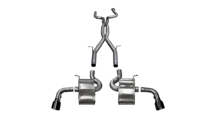 CORSA Performance 14773BLK Corsa 16-18 Chevy Camaro SS Xtreme 2.75in Cat-Back Dual Rear Exit w/ Single 4.5in Black PVD