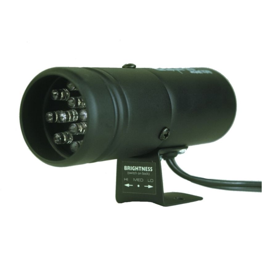 AutoMeter 5332 SHIFT LIGHT, 12 AMBER LED, PEDESTAL, BLACK, SUPER-LITE