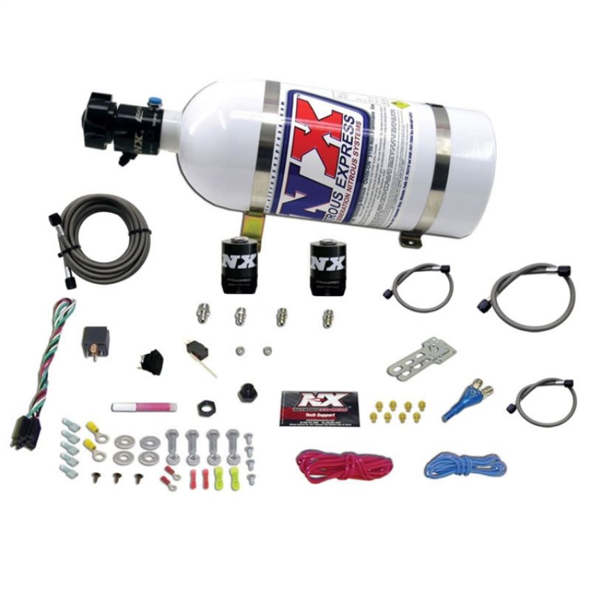 Nitrous Express 20921-10 ALL DODGE EFI SINGLE NOZZLE SYSTEM (35-50-75-100-150 HP) WITH 10LB BOTTLE
