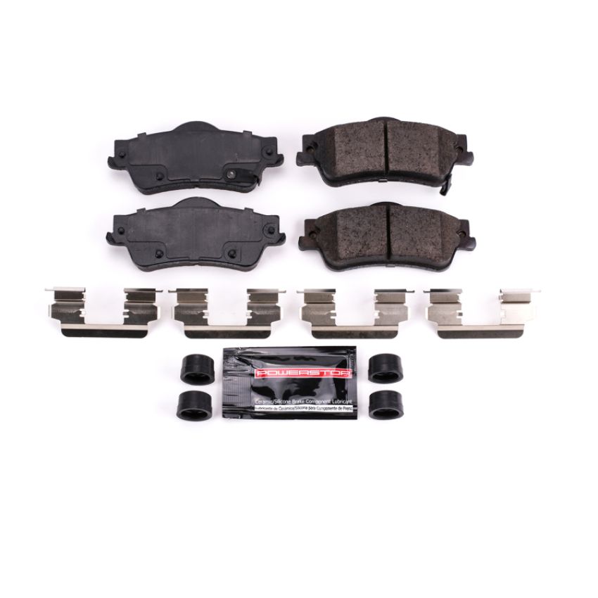 PowerStop Z23-1352 PowerStop - Z23 Daily Driver Carbon-Fiber Ceramic Brake Pads with Hardware Kit