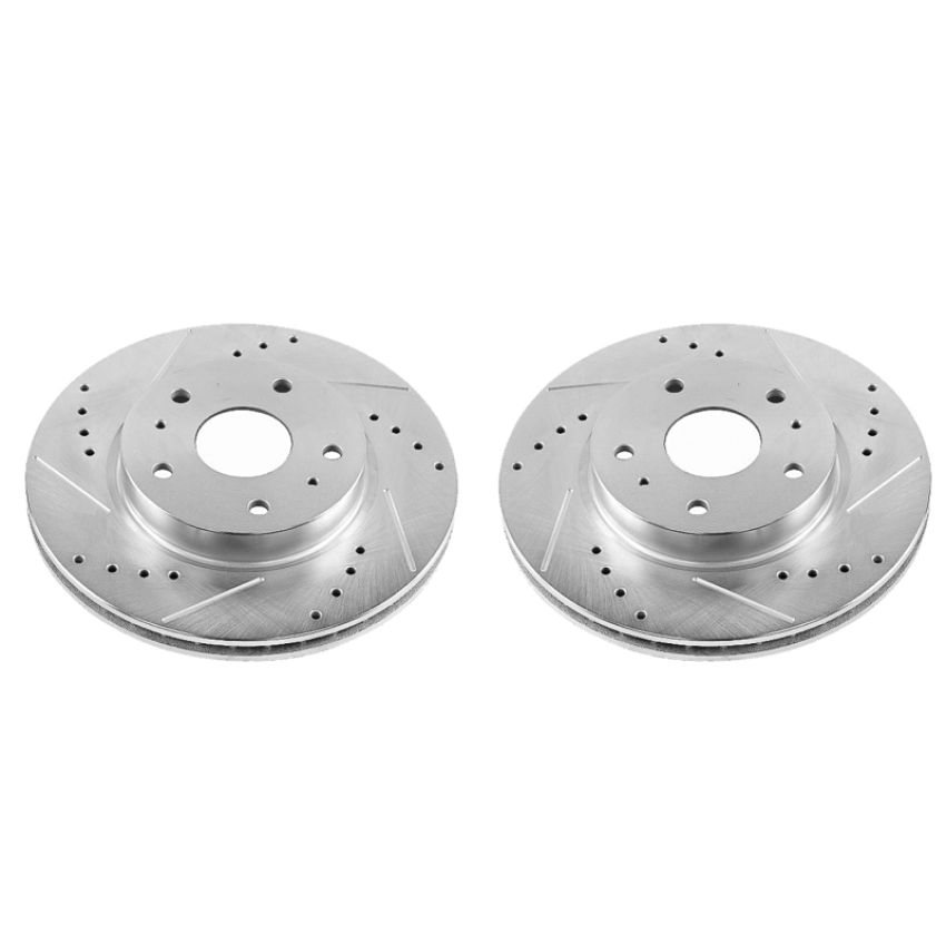 PowerStop JBR1504XPR PowerStop Evolution Performance Drilled, Slotted & Plated Brake Rotor Pair