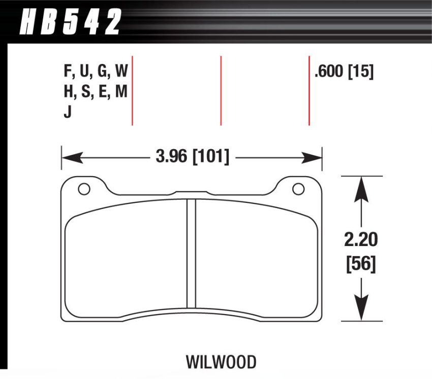 Hawk Performance HB542G.600 DTC-60 Disc Brake Pad
