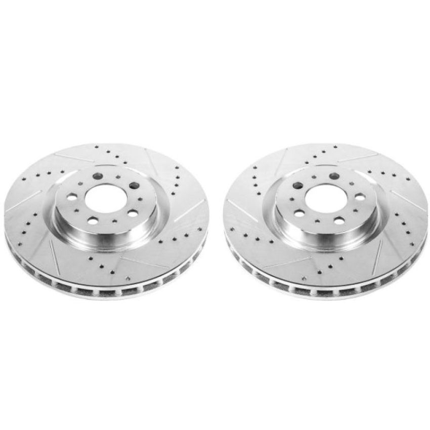 PowerStop EBR895XPR PowerStop Evolution Performance Drilled, Slotted & Plated Brake Rotor Pair