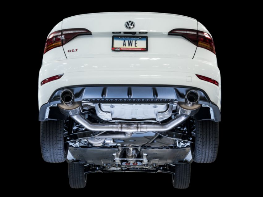 AWE Tuning 3015-23062 18-21 Volkswagen Jetta GLI Mk7 Touring Exhaust - Diamond Black Tips (Fits High-Flow DP)