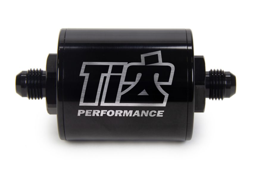 Ti22 PERFORMANCE TIP5526 6 AN Fuel Filter Short Style 100 Micron Black