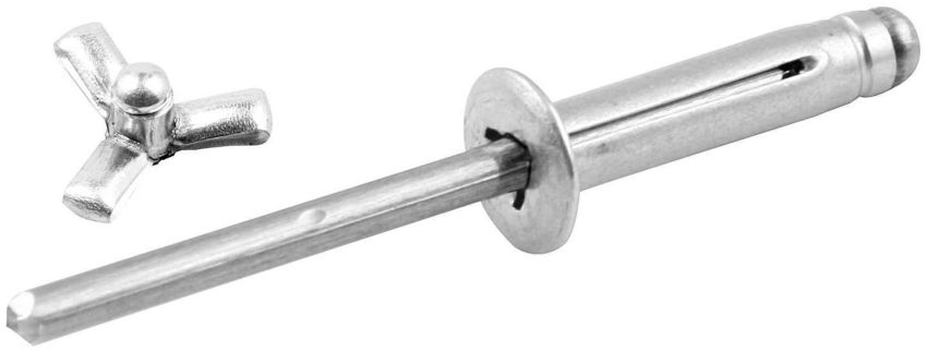 ALLSTAR PERFORMANCE ALL18184 Sm Hd Rivet 250Pk Silver Flange Type Alum Mandrel