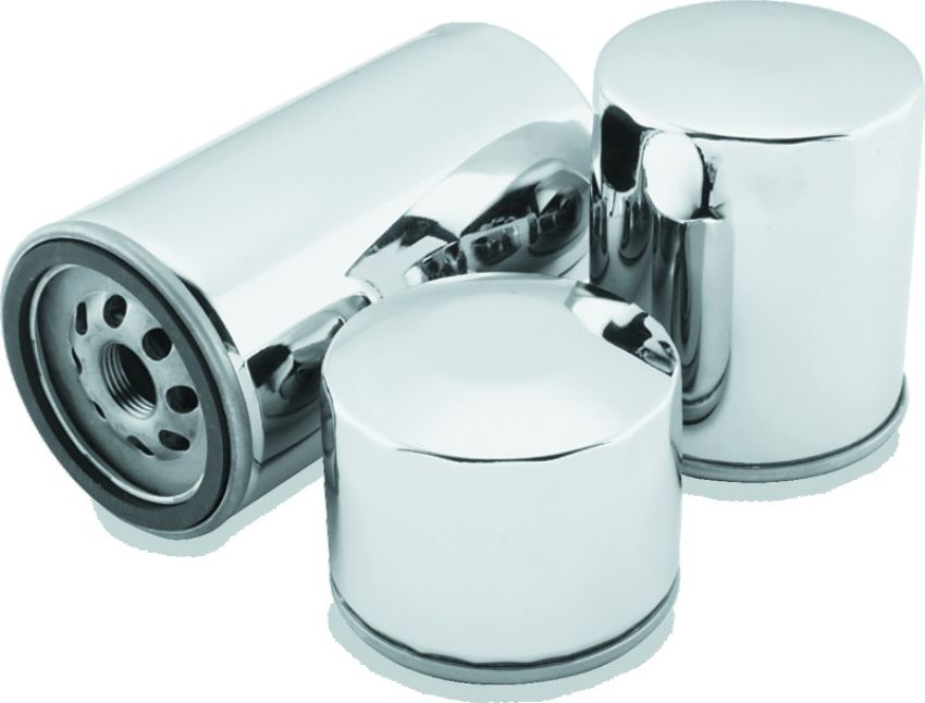 TwinPower 603600 Twin Power Twin Cam and M8 Chrome Magnetic Oil Filter Replaces H-D 63798-99 with Backflow Valve