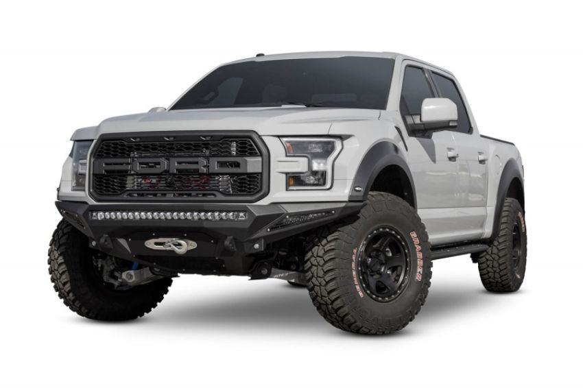 Addictive Desert Designs F111202860103 17-18 Ford F-150 Raptor Stealth Fighter Front Bumper w/ Winch Mount