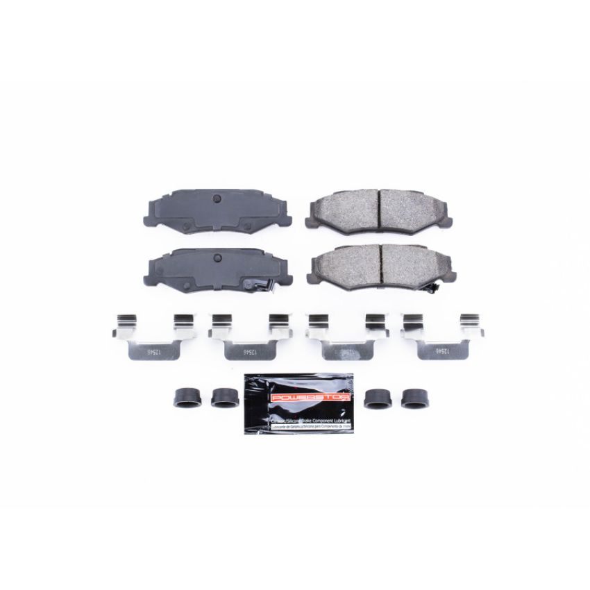 PowerStop Z23-732 PowerStop - Z23 Daily Driver Carbon-Fiber Ceramic Brake Pads with Hardware Kit