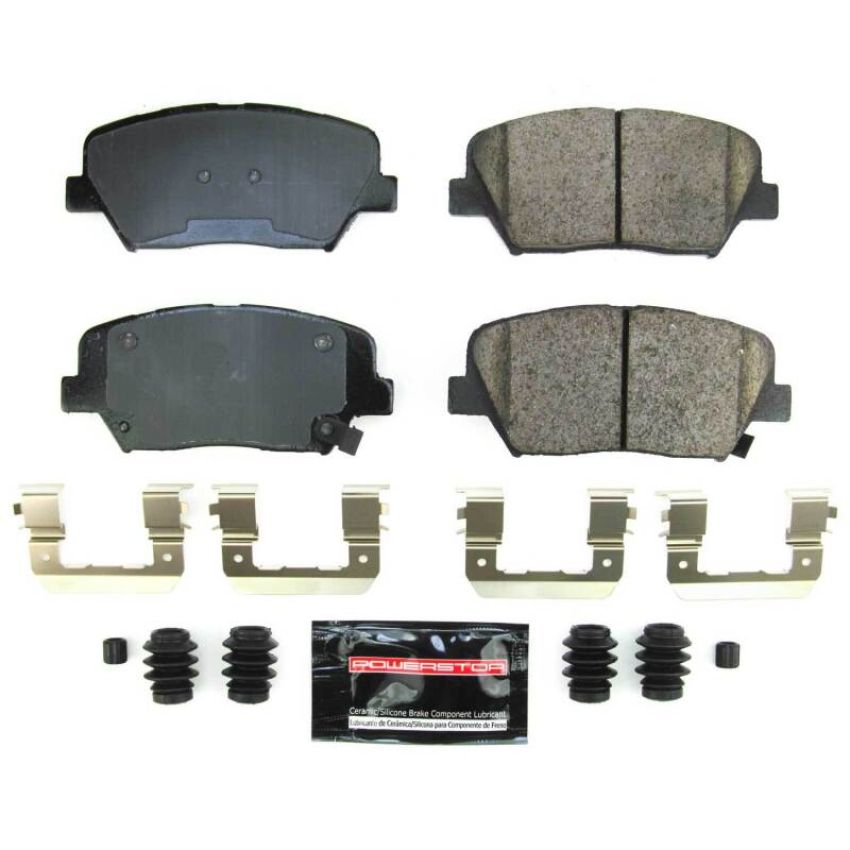 PowerStop Z23-2242 PowerStop - Z23 Daily Driver Carbon-Fiber Ceramic Brake Pads with Hardware Kit