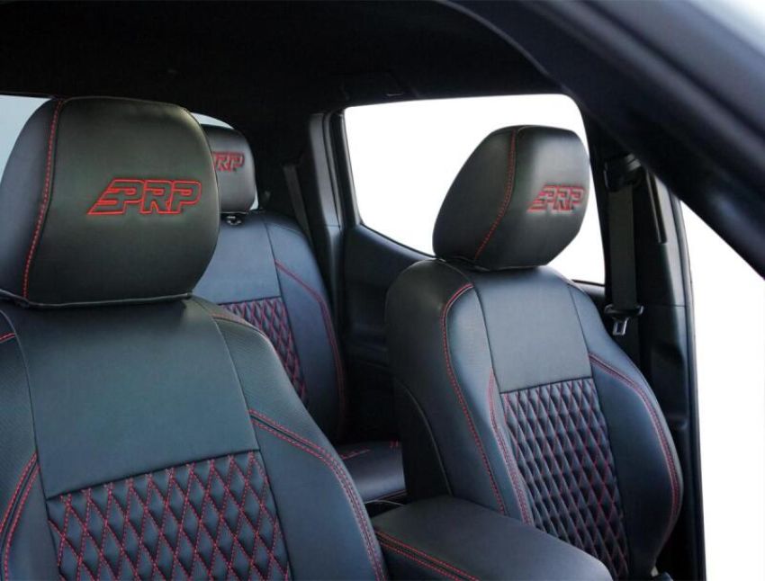PRP Seats B057-06 PRP 6-23 Toyota Tacoma Front Seat Covers (Pair) - Black/Navy Blue