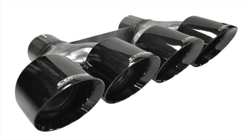 Corsa Performance 14062BLK Quad 4.5in. Black PVD Pro-Series Tip Kit (Clamps Included)