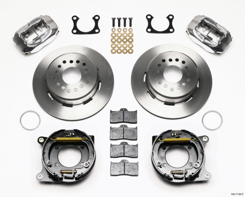 Wilwood 140-7139-P Forged Dynalite P/S Park Brake Kit Polished Big Ford 2.36in Offset