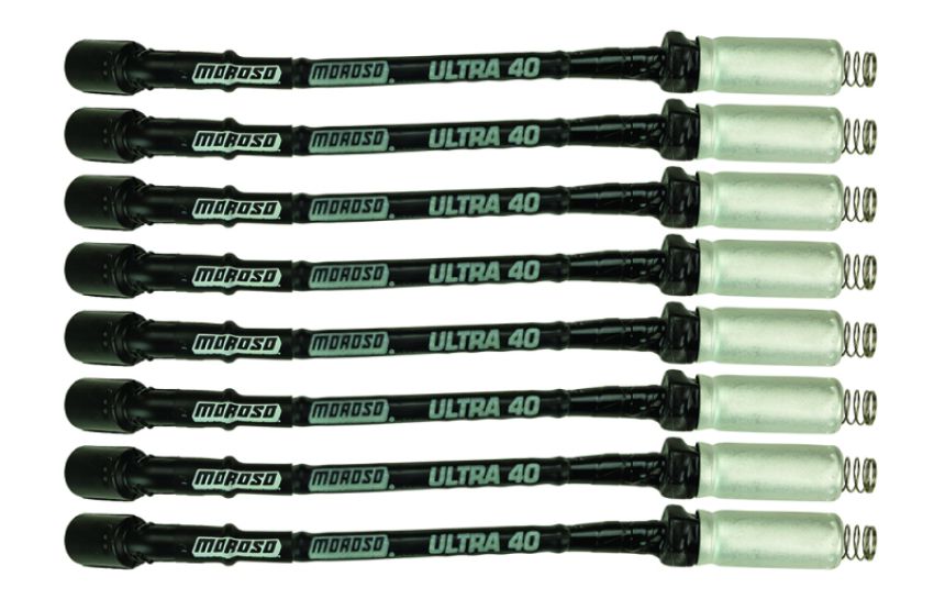 Moroso 73826 GM LS Ignition Wire Set - Ultra 40 - Sleeved - Coil-On - 12in Wire - Black