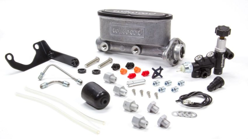 Wilwood 261-13269 HV Tandem M/C Kit w L/H Bracket & Prop Valve - 1in Bore