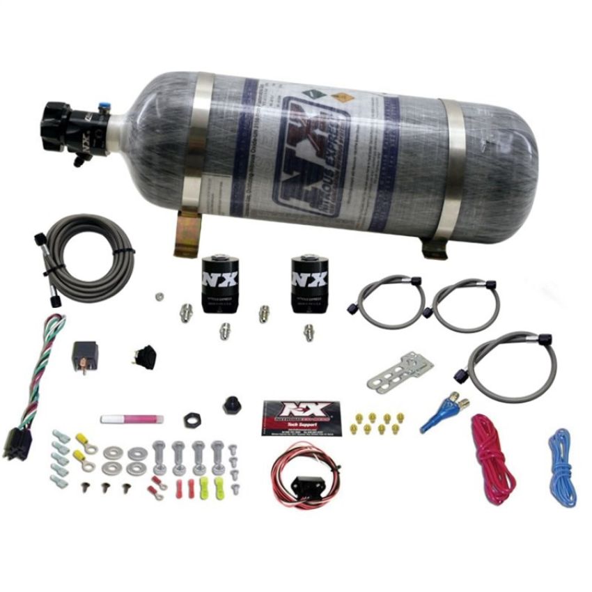 Nitrous Express 20919-12 UNIVERSAL FLY BY WIRE SINGLE NOZZLE SYSTEM, 12LB COMPOSITE INCLUDES TPS SWITCH