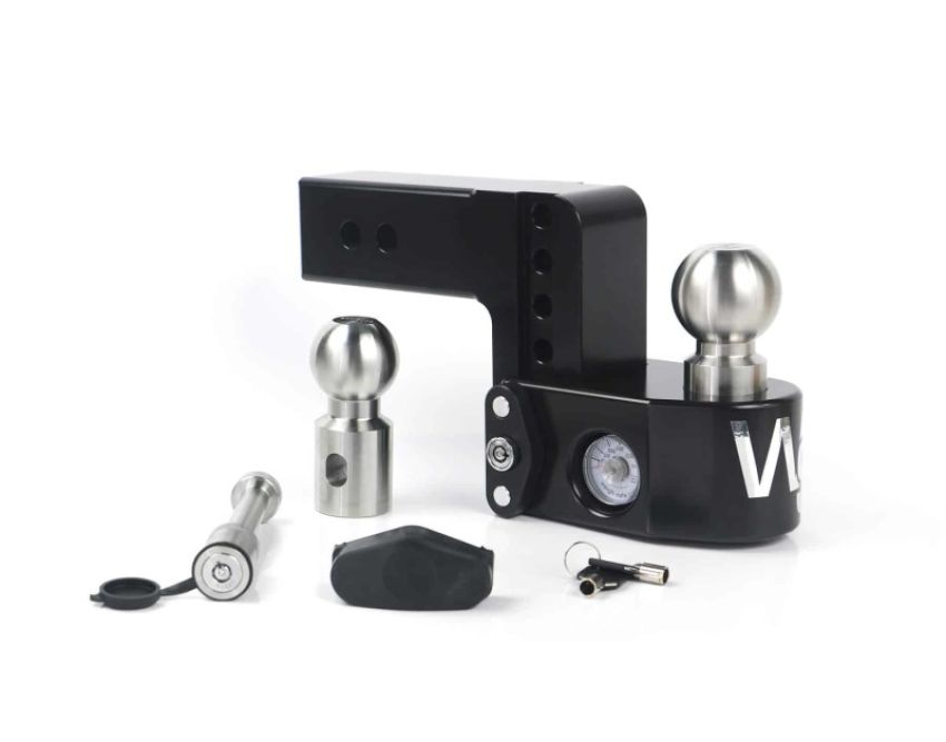 Weigh Safe WS4-2.5-KA-CER-BLA 4in Drop Hitch w/Built-in Scale & 2.5in Shank (8K/18.5K GTWR) w/WS05 - Black Cerakote
