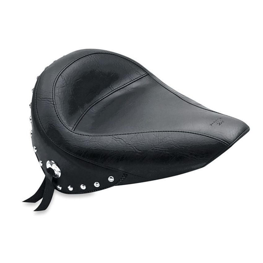 Mustang Motorcycle 75490 Mustang 84-06 Harley Standard Rear Tire Touring Solo Seat w/Studs - Black