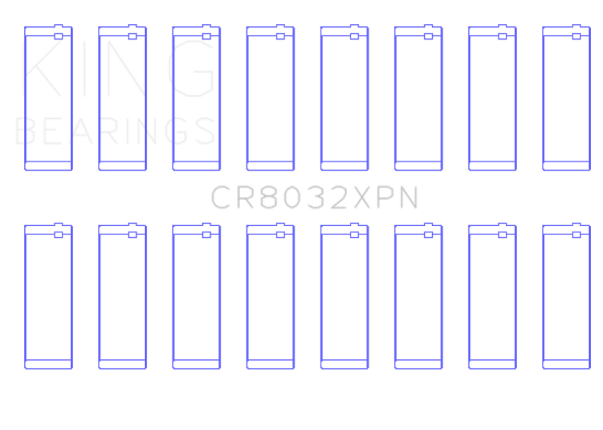 King Engine Bearings CR8032XPN King Chrysler 345/370 16v Connecting Rod Bearing Set