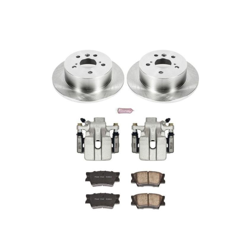 PowerStop KCOE3068 OE Stock Replacement Low-Dust Ceramic Brake Pad, Rotor and Caliper Kit