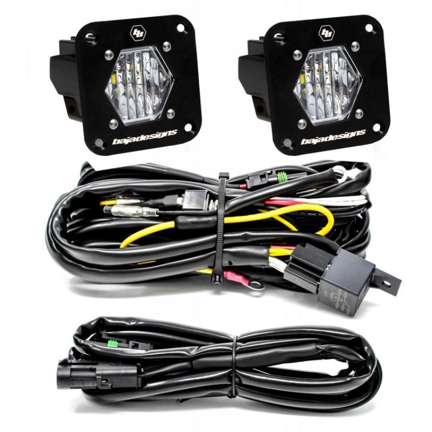 Baja Designs 387808 S1 Black Flush Mount LED Light Pod Reverse Kit
