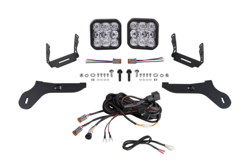 Diode Dynamics DD7344 17-20 Ford Raptor SS5 Bumper LED Pod Light Kit Sport - White Combo