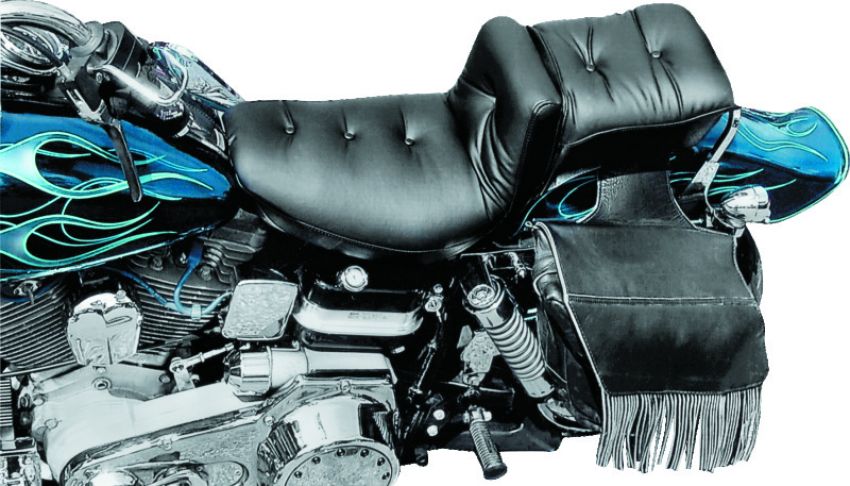 Mustang Motorcycle 93155 Mustang 00-17 Harley Softail w/Square Dash Tank Bib - Black