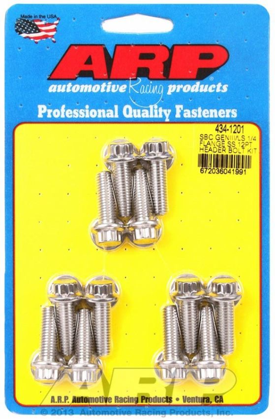 ARP ARP434-1201 S/S Header Bolt Kit - 12pt. GM LS