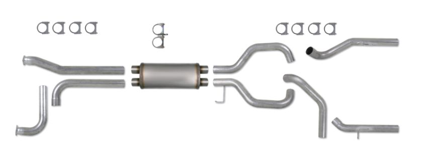 Diamond Eye Performance K3522A Diamond Eye KIT 3-1/2in CB SPLIT DUAL GAS AL: NISSAN TITAN 5.6L 07-10