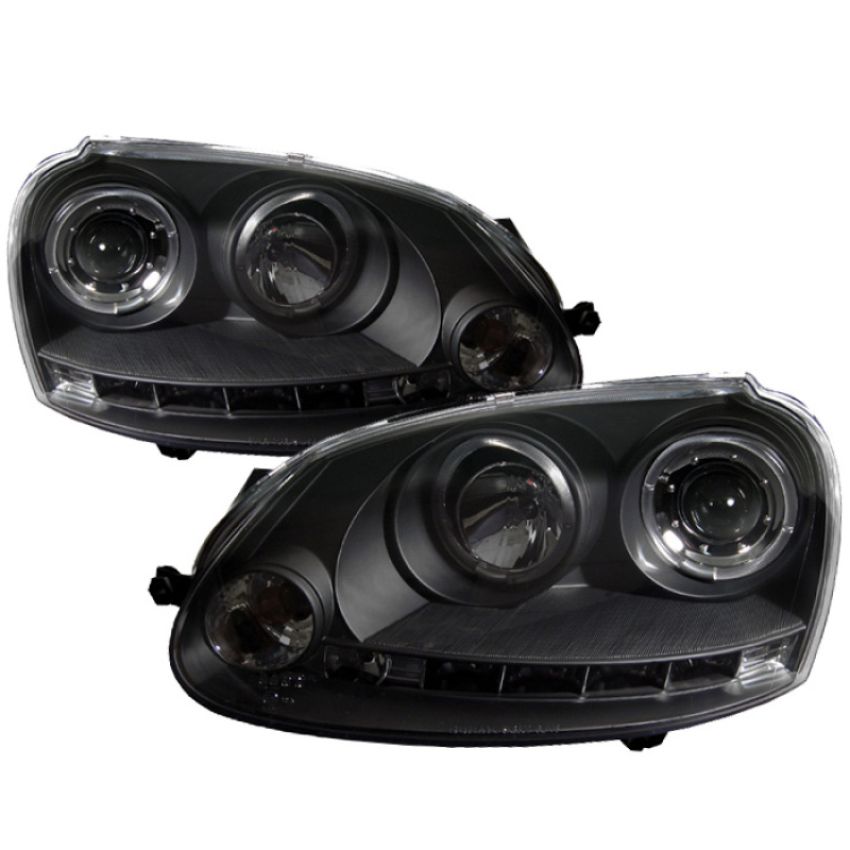 SPYDER 5012098 Projector Headlights - LED Halo - DRL - Black