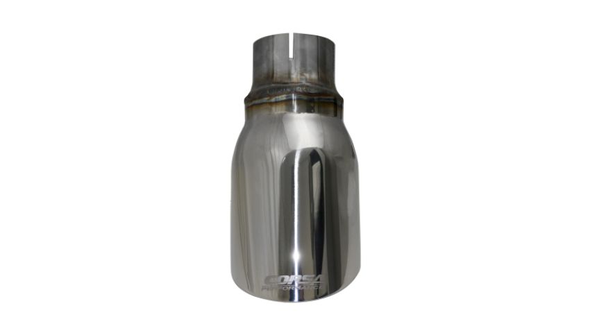 Corsa Performance TK004 Single 4.0in. Polished Pro-Series Universal Tip Kit (2.5in. Inlet-Clamp Included