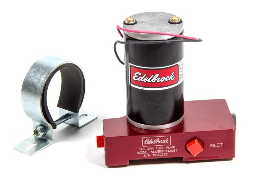 EDELBROCK EDE182051 Carb Electric Fuel Pump 120GPH @ 6.5psi Red