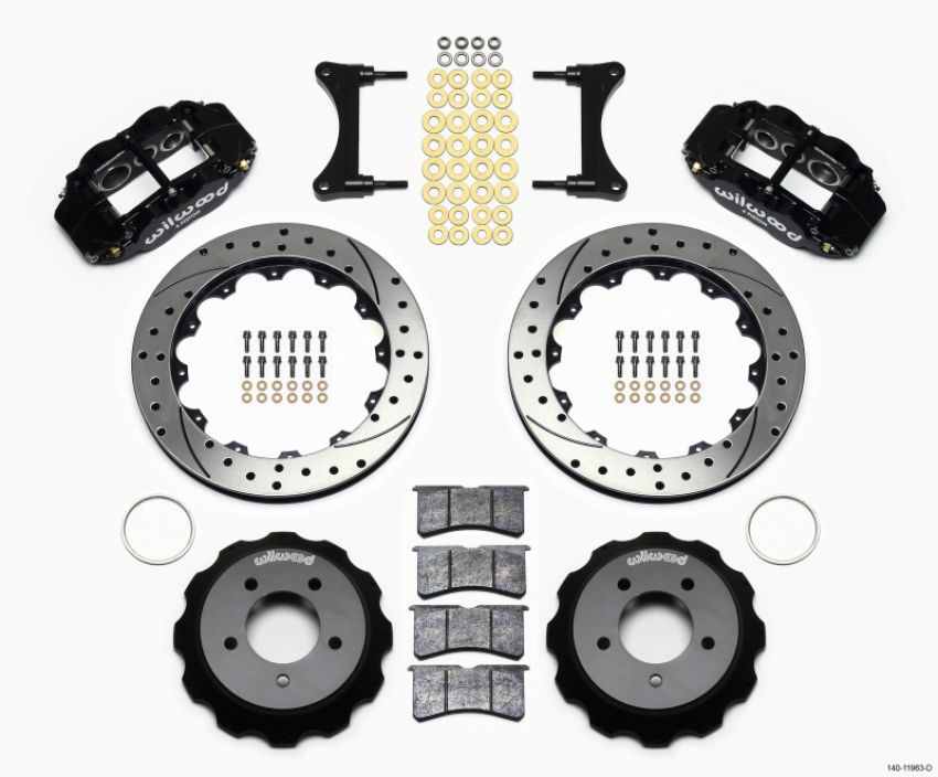 Wilwood 140-11963-D Narrow Superlite 6R Front Hat Kit 12.88in Drilled 93-96 Mazda RX7