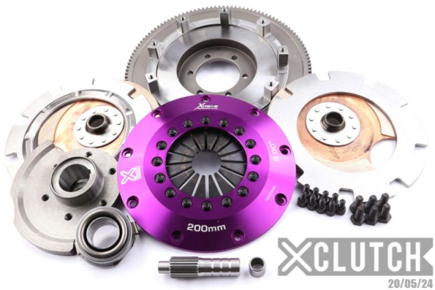 XCLUTCH XKMZ20526-2E 87-91 Mazda RX-7 Turbo 1.3L 8in Twin Solid Ceramic Clutch Kit