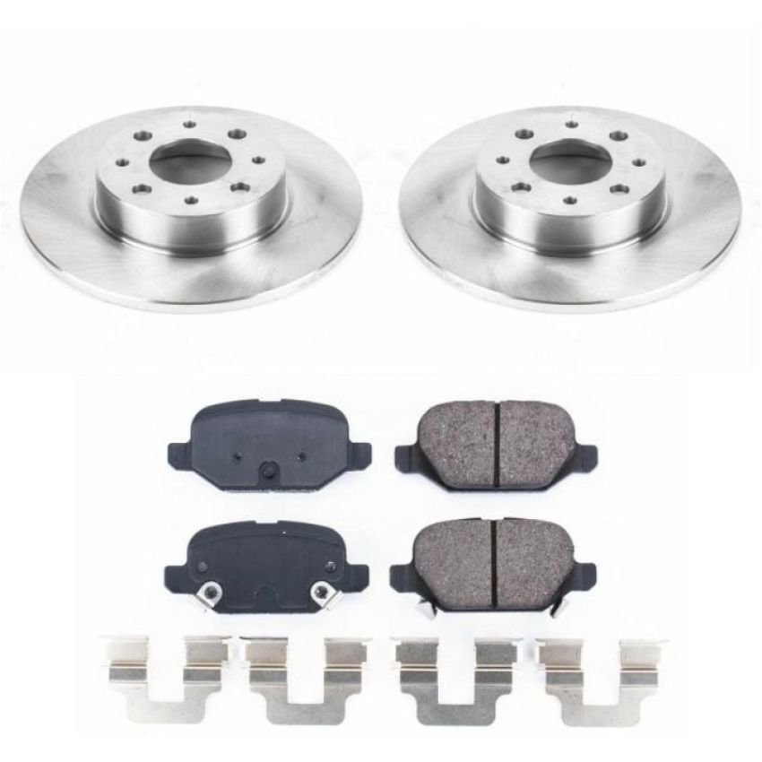 PowerStop KOE7169 OE Stock Replacement Low-Dust Ceramic Brake Pad and Rotor Kit