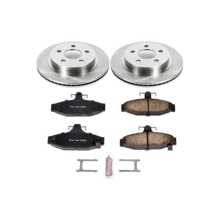 PowerStop KOE1531 OE Stock Replacement Low-Dust Ceramic Brake Pad and Rotor Kit