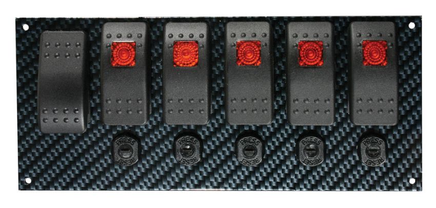 MOROSO MOR74193 Fiber Design Switch Panel - Black/Black