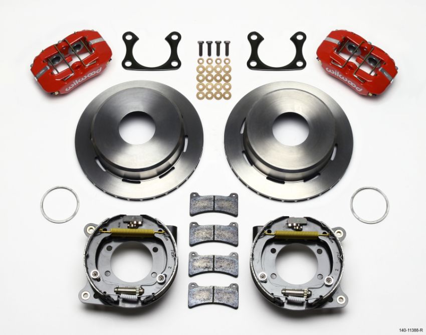 Wilwood 140-11388-R Dynapro Low-Profile 11.00in P-Brake Kit - Red Big Ford 2.36in Offset Currie