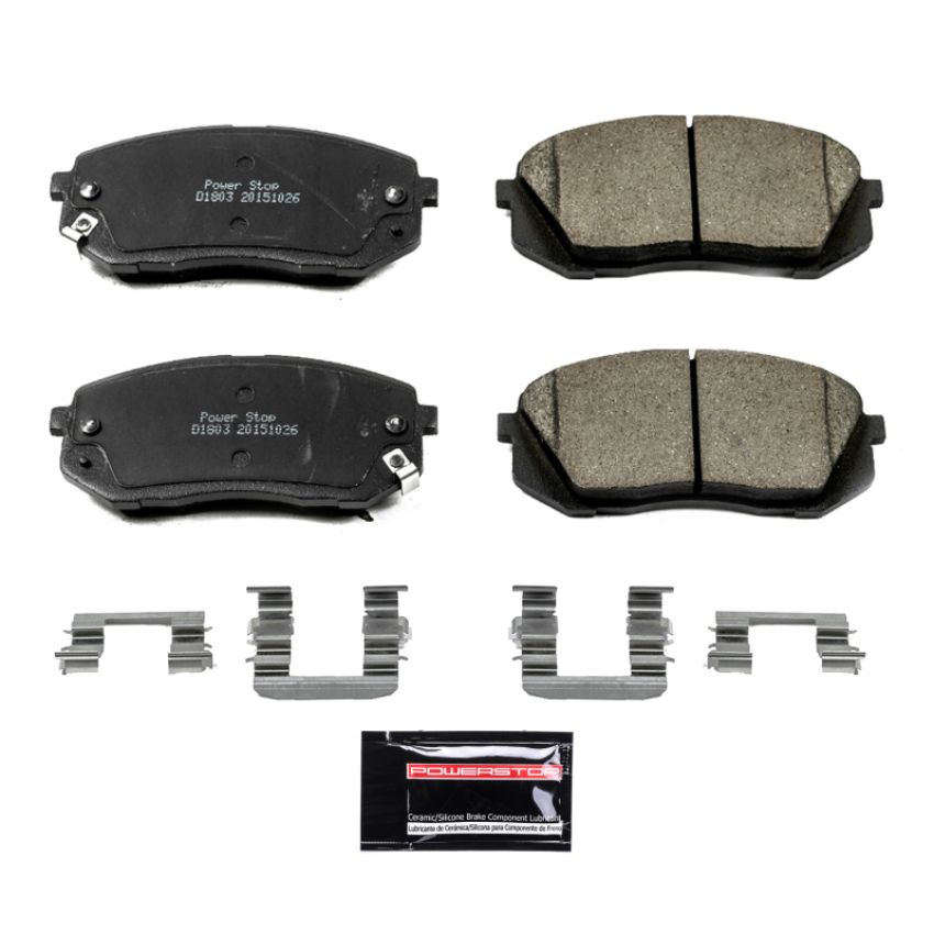 PowerStop Z23-1803 PowerStop - Z23 Daily Driver Carbon-Fiber Ceramic Brake Pads with Hardware Kit