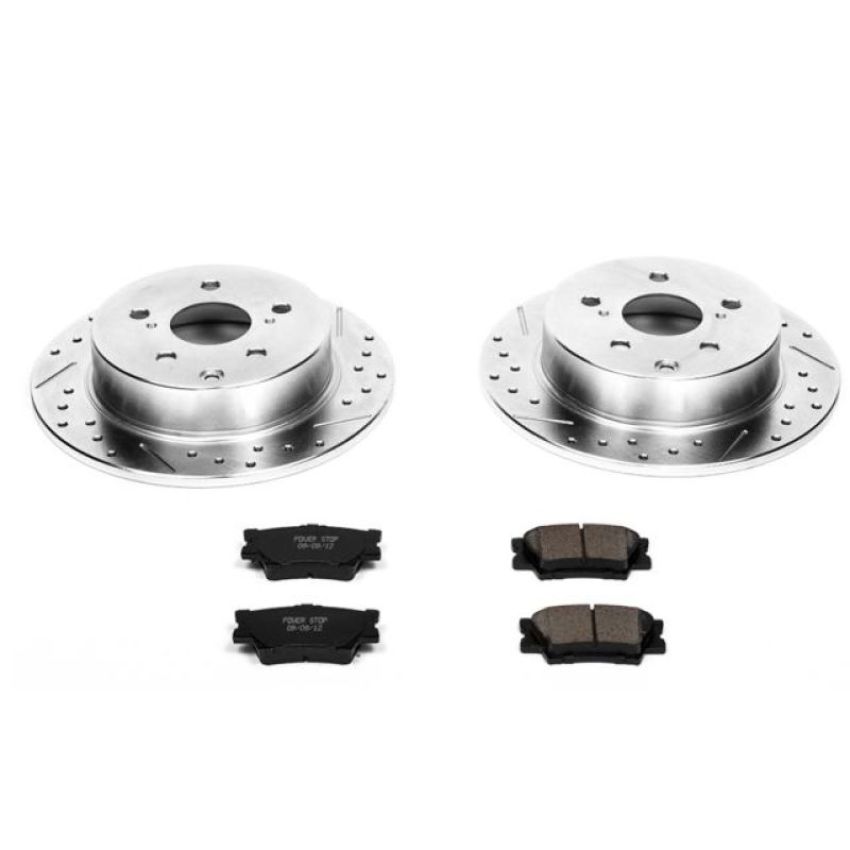 PowerStop K4670 Z23 Daily Driver Carbon-Fiber Ceramic Brake Pad and Drilled & Slotted Rotor Kit
