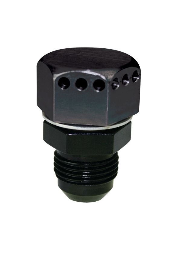 Moroso 22624 Positive Seal Vented Fitting -10An Male - Aluminum - Single