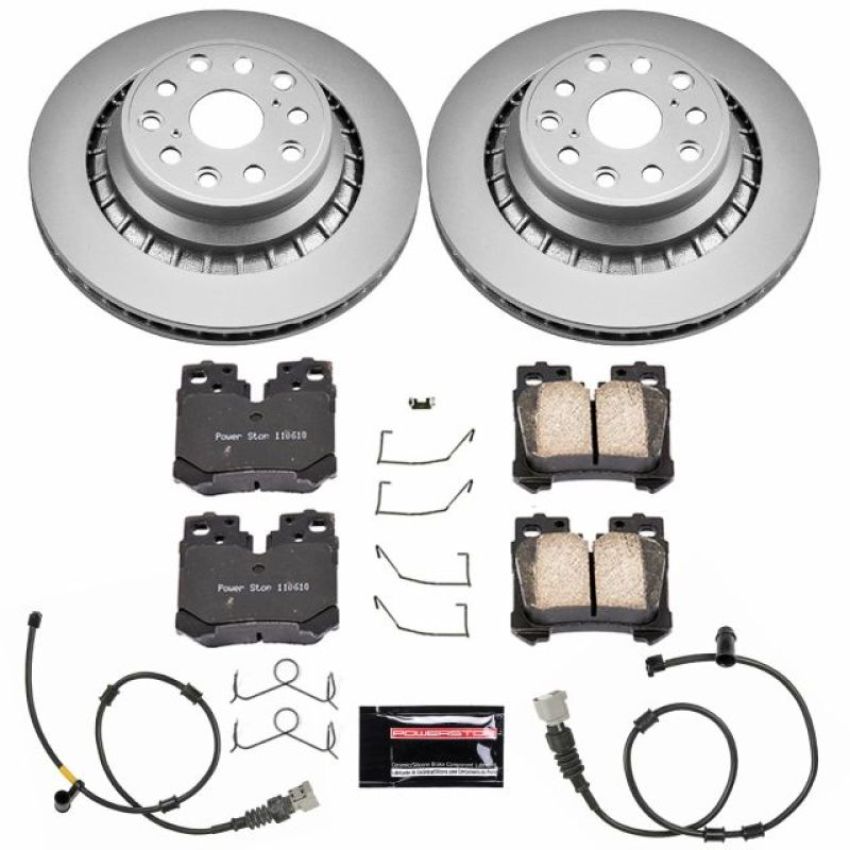 PowerStop CRK5841 Genuine Geomet Coated Rotor and Low-Dust Ceramic Brake Pad Kit