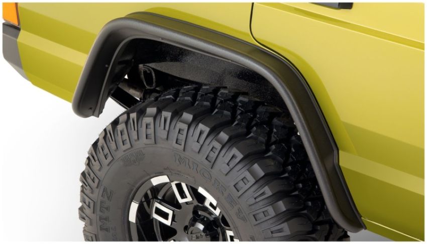 Bushwacker 10064-07 84-01 Jeep Cherokee Flat Style Flares 2pc - Black