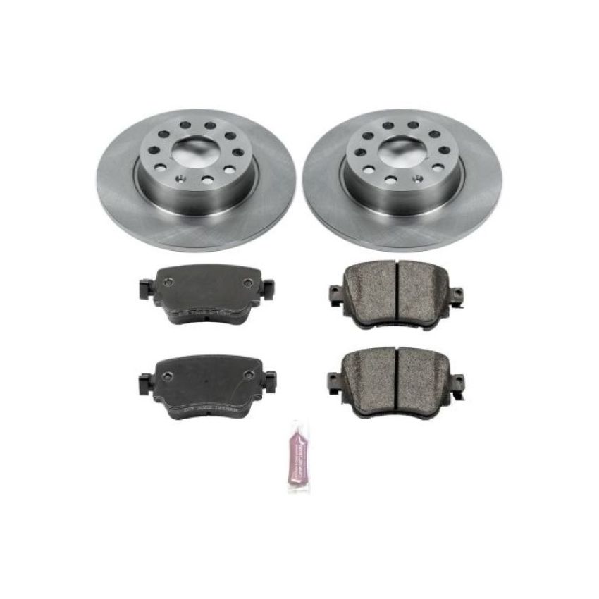 PowerStop KOE7053 OE Stock Replacement Low-Dust Ceramic Brake Pad and Rotor Kit
