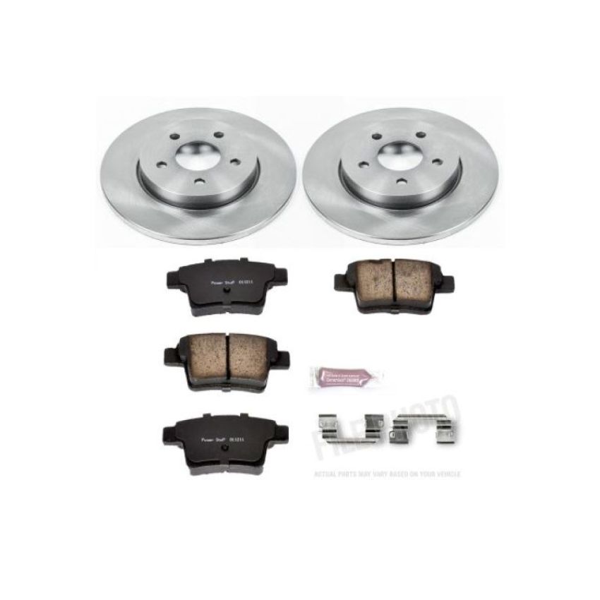 PowerStop KOE1379 OE Stock Replacement Low-Dust Ceramic Brake Pad and Rotor Kit