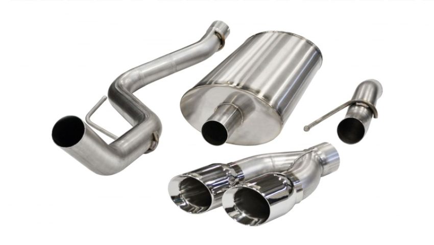 CORSA Performance 14388 Corsa 2010-2010 rd F-150 Raptor 5.4L V8 Polished Sport Cat-Back Exhaust